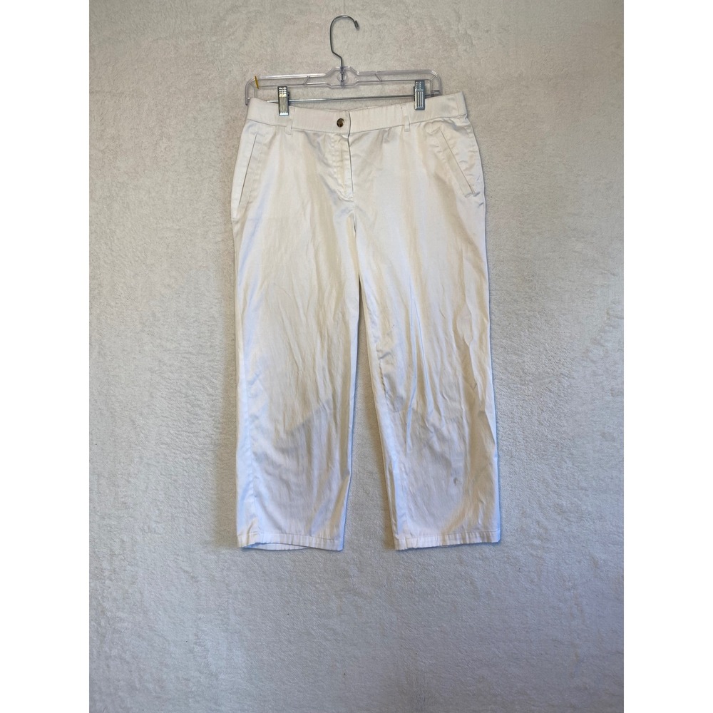 Weekends by Chicos White Crop Pants Size 0 Flaws